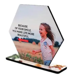 Hexagon/ QR display photo frame