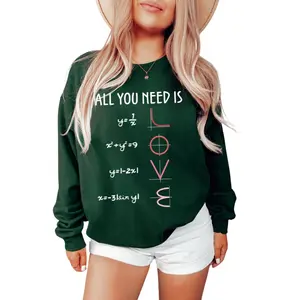Math Teacher Valentines Sweatshirt, Nerdy Boyfriend Gift, Valentines Gifts For Math Lover, Math Student Gift, Math Equation All You Need is Love Sweatshirt, Teaching Sweethearts Teacher Shirts, Teacher Valentines Day Gift,Love Teacher Shirt