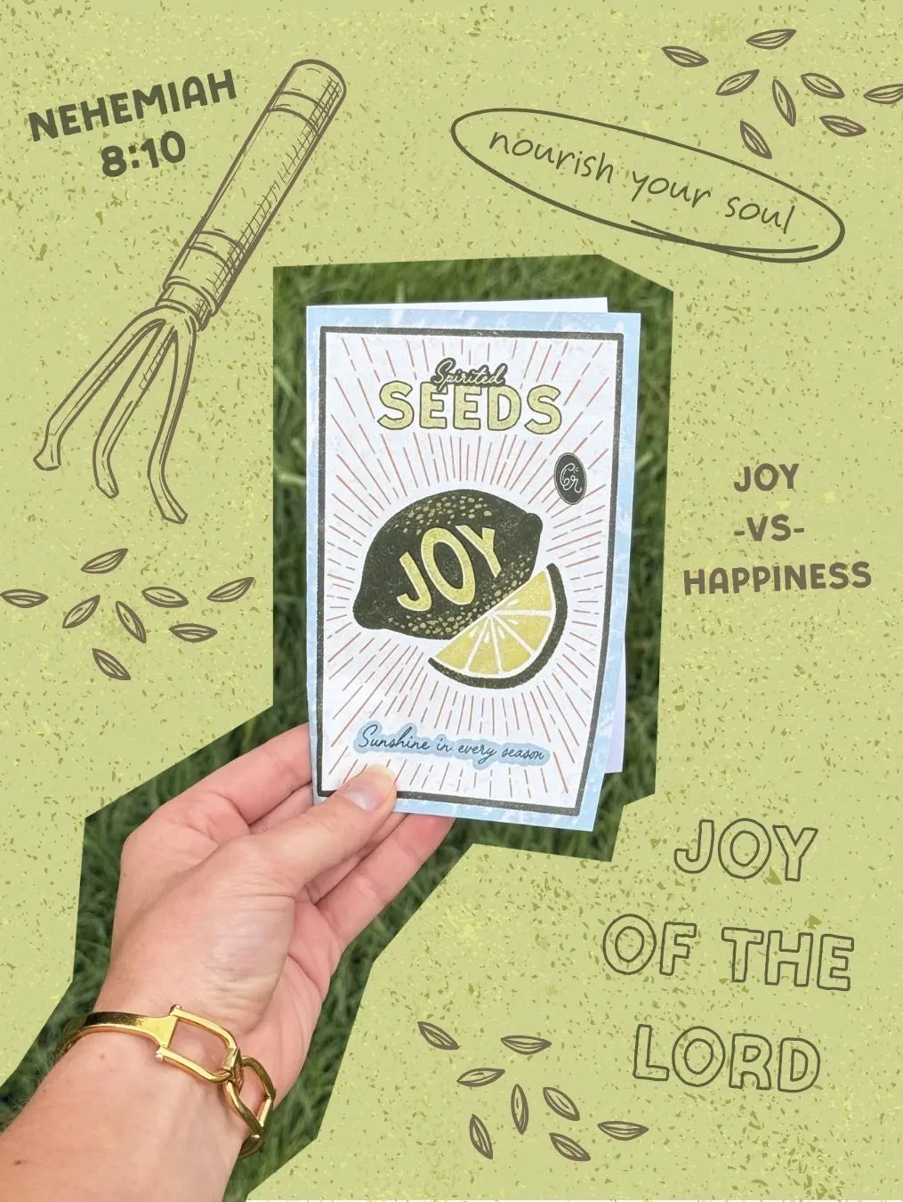 Spirited Seeds of Joy Gospel Tract | Modern Christian Evangelism Tools (20 pack)