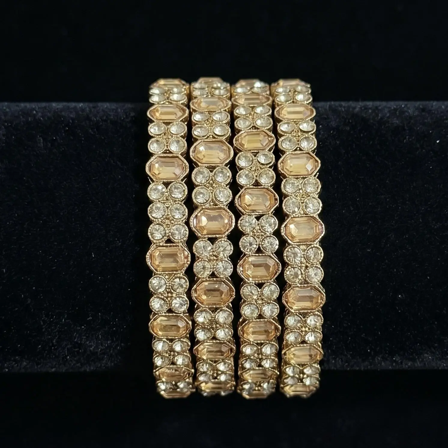 AD Bangles - Antique / Mehndi polish 4 Bangle set