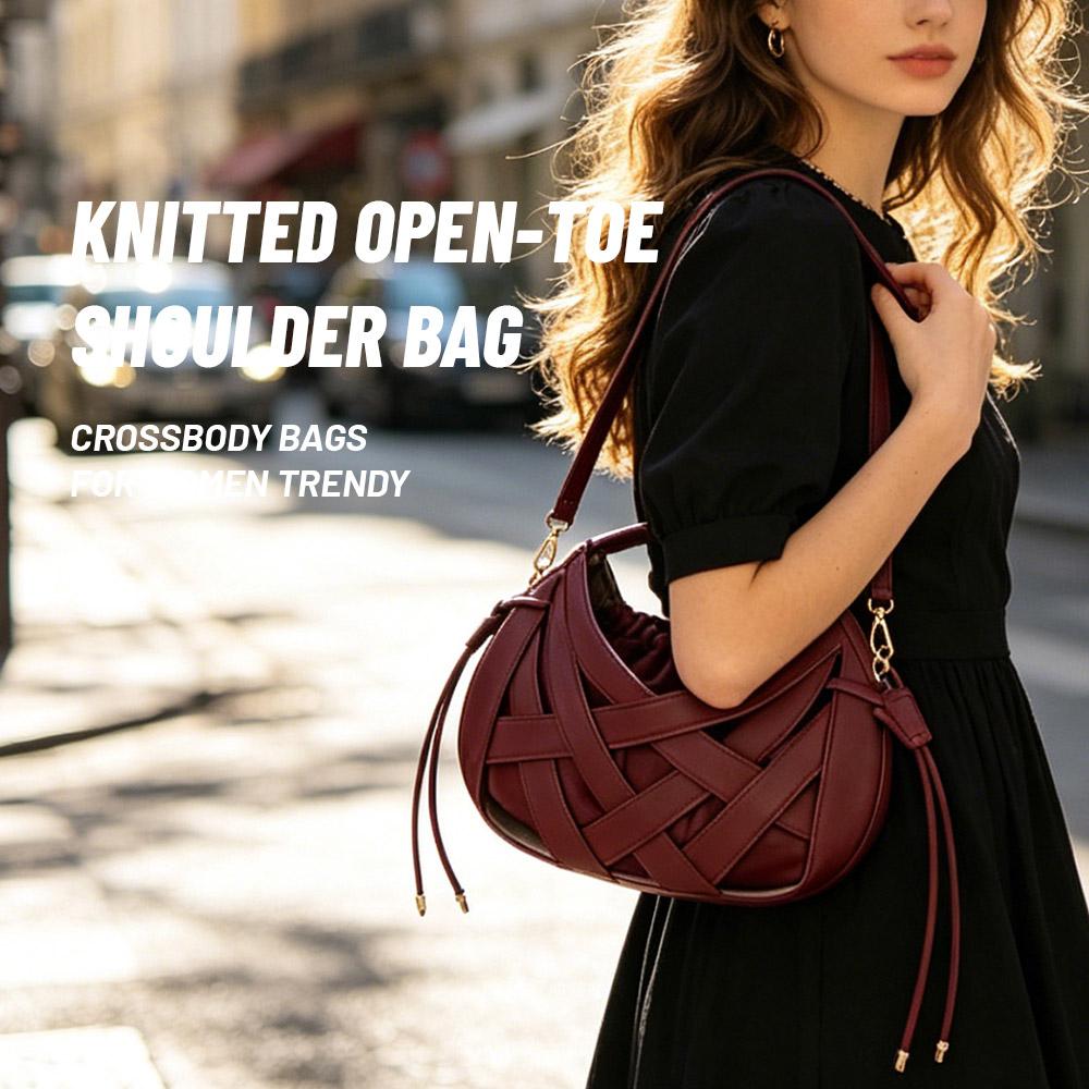 Women's 2026 New Woven High-End Handbag - Chic Korean Style Plain Weave Underarm Crossbody, Unique Niche Design Daily Use Bags, Aesthetic Casual Fashionable Commuter Accessory, Ideal Gift for Her, Aesthetic Shoulder Handbag