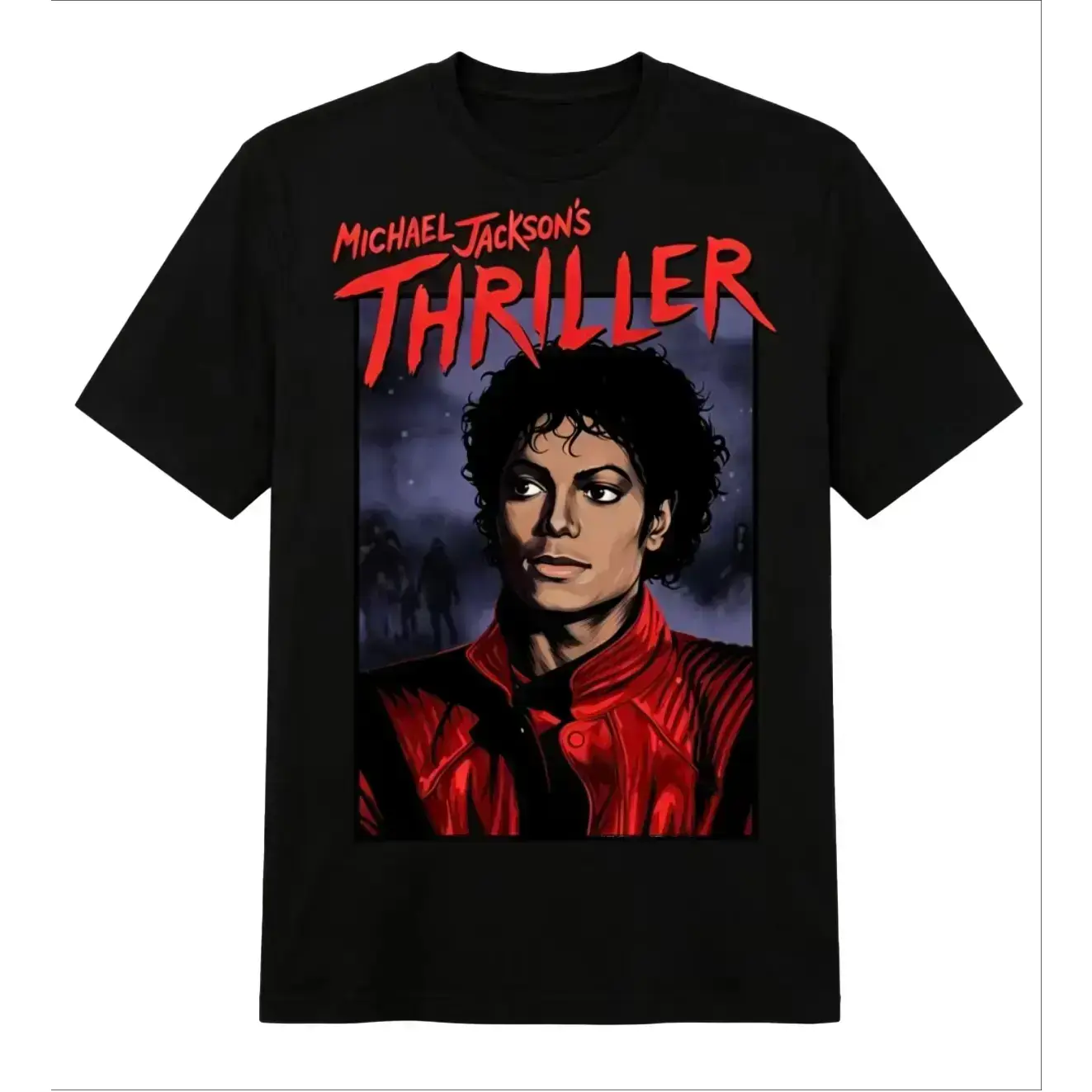 Michael Jackson Vintage Graphic Tee Print Short Sleeve T-Shirt