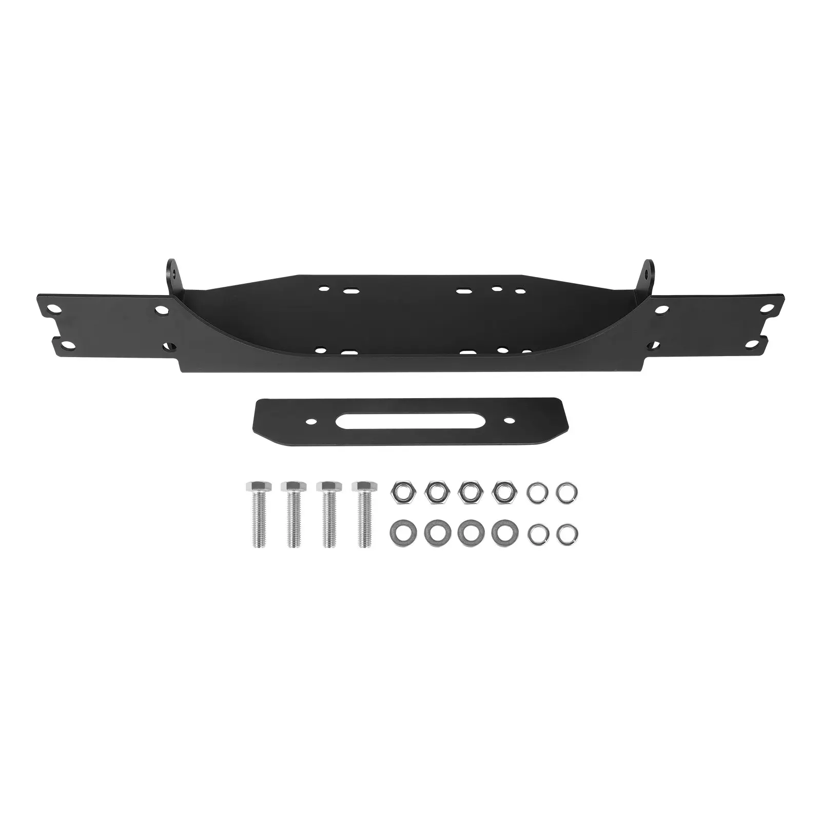 【DealsForYouDays】VEVOR Winch Mount, Winch Capacity of 12000 lbs / 5443 kg, Trailer Hitch Winch Mount for Select Jeep Wrangler JL/JLU & Gladiator JT Model (2018-2023), 2 Mounting Hole Design, Powder Coated Steel, Black Parts Vehicle