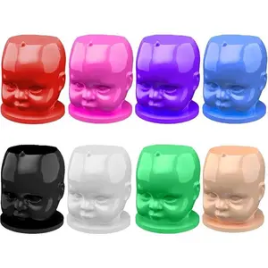 200/40 count 4 Colors Disposable Plastic Tattoo Ink Cups with Base - Tattoo Ink Pigment Caps for Tattooing and Makeup