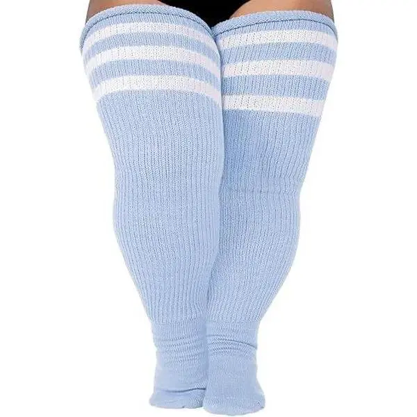 Plus Size Over The Knee Athletic Socks - Women's Soft Cotton for Curvy Calves