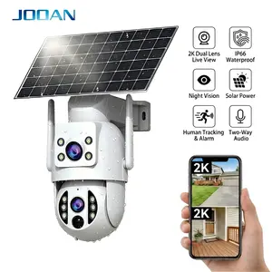 Wireless Solar Wi-Fi Security Camera, 10X Zoom, 2K HD Clear Picture, PIR Motion Detection, Waterproof, Battery Powered,Smart Alarm,Two-Way Audio, Night Vision Outdoor Security Black Lens cameras for home, SD/Cloud Storage