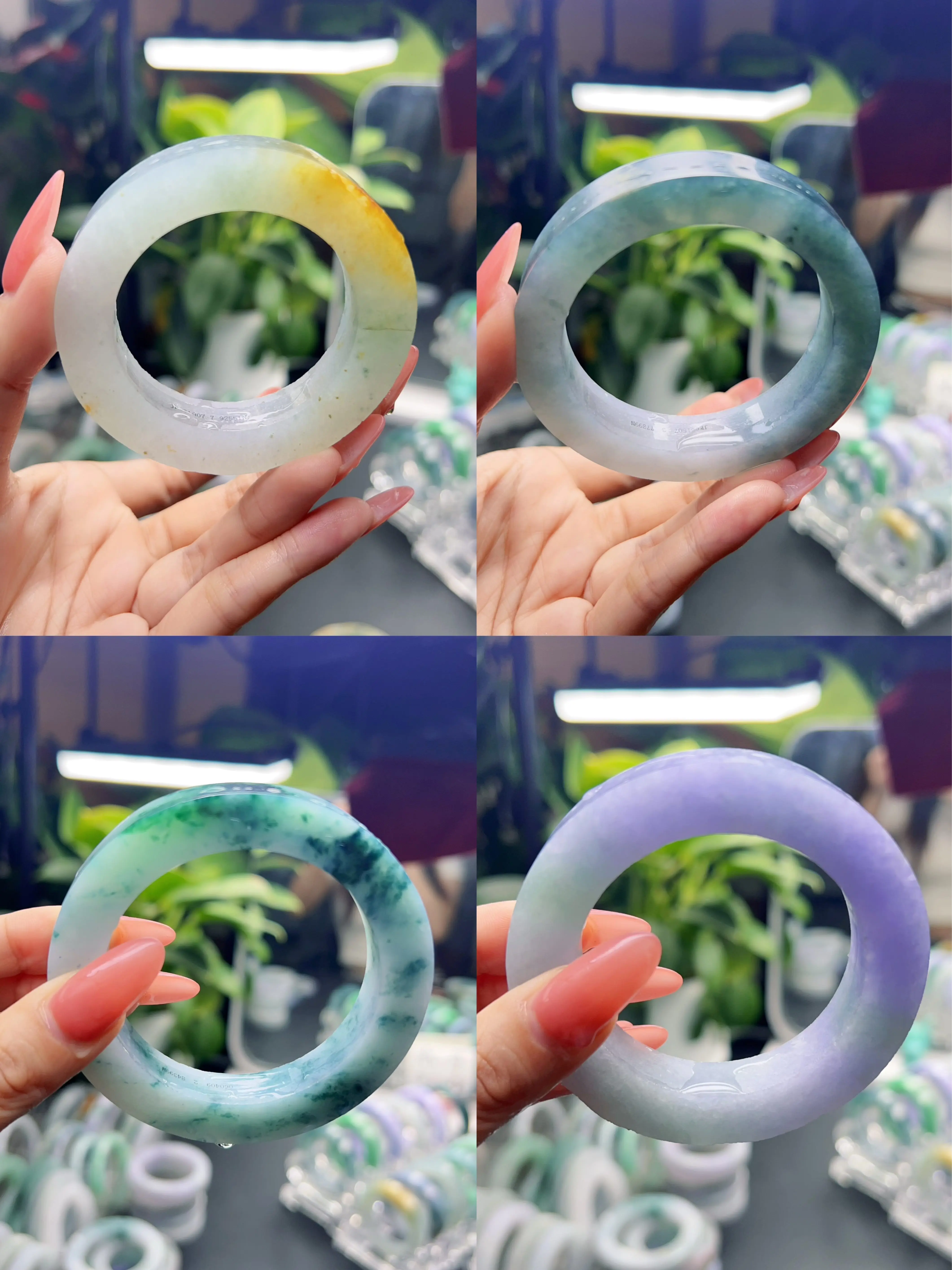 Natural Myanmar Grade A Jadeite Bracelet with Mineral Inclusions, Natural Veins, Untouched Stone, Certificate, Gift Box, Unisex Jewelry Accessory (Private photos not valid)