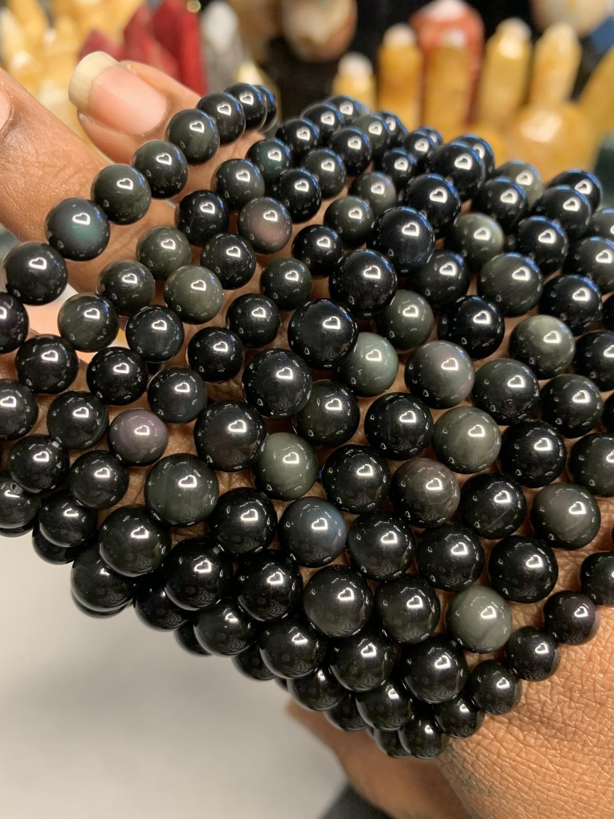 Rainbow Obsidian Crystal Bracelets