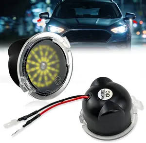 LED Puddle Lights for Ford F150 Edge Explorer Expedition Taurus Flex & Lincoln Navigator MKX MKT – 6000K White Side Mirror Welcome Light, Plug & Play (2PCS)