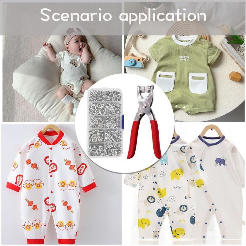 2026 New Year's Gift for Clothes, 50/100 sets of snap button kits with pliers, suitable for sewing, DIY crafts, clothing, hats, bags, and sewing supplies,Clothing Makeover Plan, Portable, New Year's gift ideas
