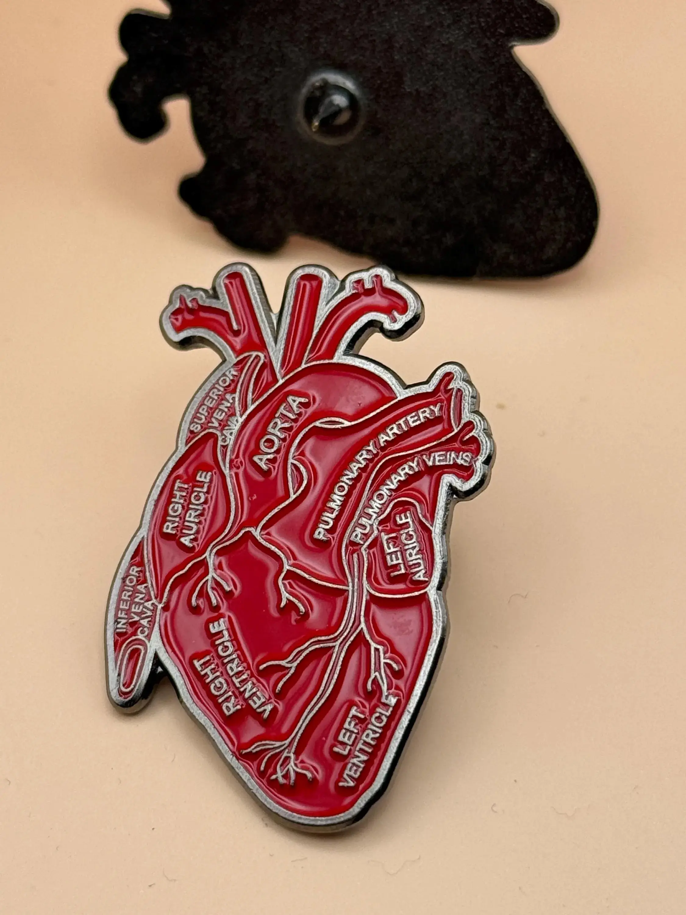 Anatomical Heart Enamel Pin – Medical Lapel Pin for Nurses, Doctors & Students – Cute Anatomy Badge Gift