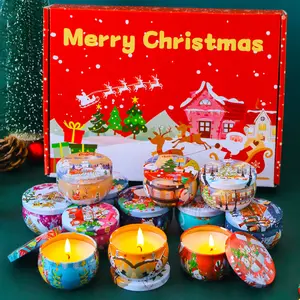12-pack Christmas scented candles, Christmas candle gift set, Christmas gifts for women, soy candles, Soy Wax Candle, long-lasting burning time, suitable for Christmas decoration, home decoration, meditation, yoga, relaxation, bathing, gift for women