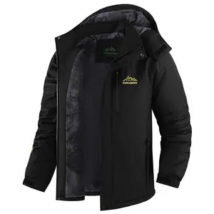 Men’s Outdoor Softshell Jacket for Winter — Fleece-Lined, Thickened 3‑in‑1 Warm Mountaineering Outerwear with Hood, Removable Snowsuit Layer