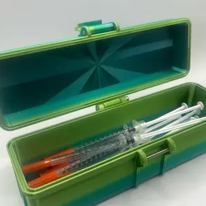 Prefilled Syringe Storage Box. Holds up to 20-25 1mL prefilled syringes. freezer and Refrigerator safe! Peptide Storage - Fast shipping