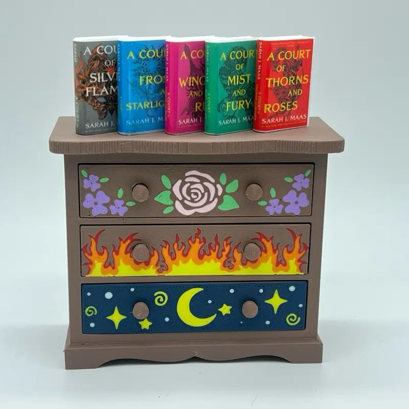 Feyre’s Dresser miniature with working Drawers- inspiried by ACOTAR - A Court of Thorns and Roses. Decor Ornaments