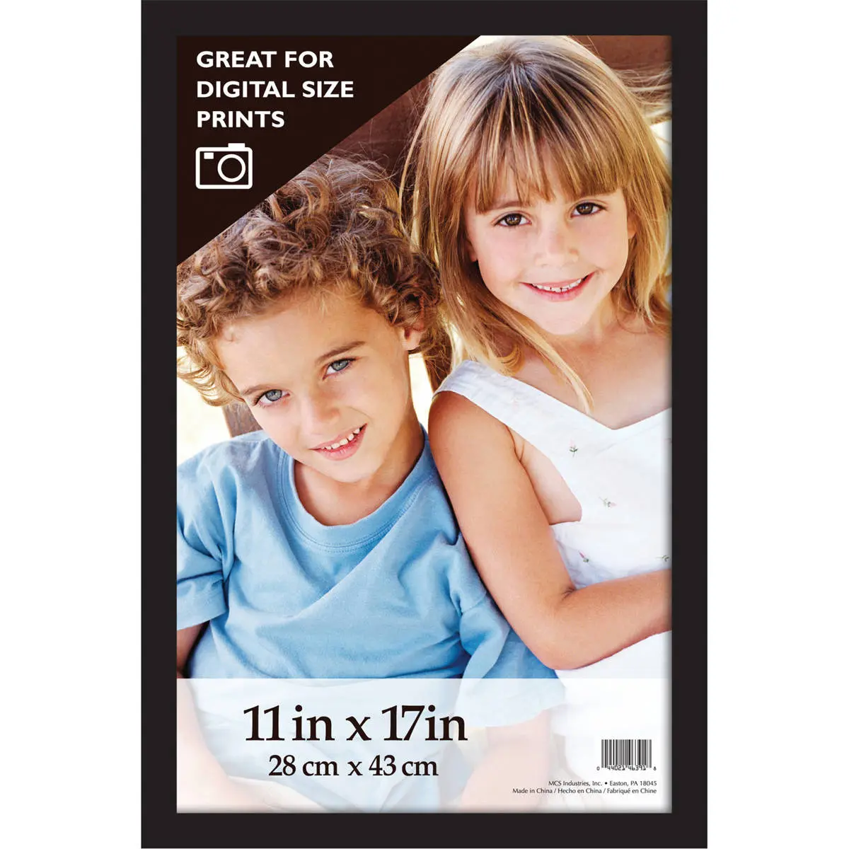 MCS Gallery Wood Frame for 11x17" Photograph, Black