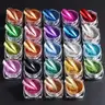 23-Pcs Metallic Mirror Chrome Nail Powder Kit - Gold, Silver Glitter Pigments for UV Gel DIY Nail Art & Design Application, Bedazzling Glitter Kit, Nails Inspo