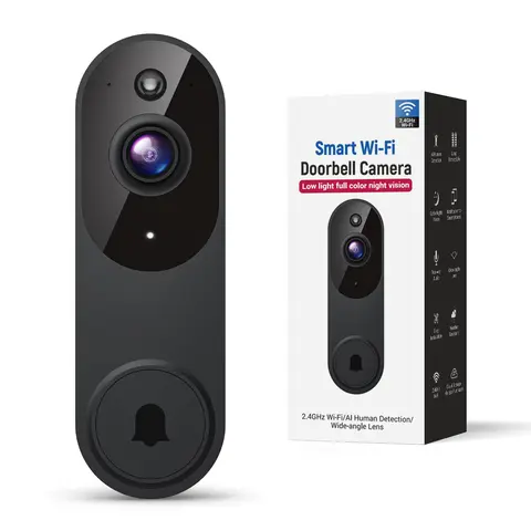 [New Deal] Smart Video Doorbell Camera Wireless, AI Human Detection and Instant Alerts, Night Vision, 2-Way Audio, Battery Powered Home Security System Intercom, Wifi Smart Doorbell