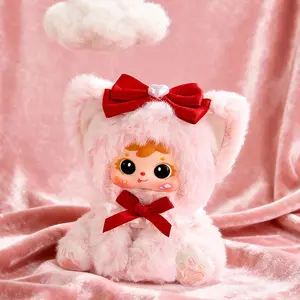 Samuel Velvet Rainbow Cat Blind Box, 6 Regular + 1 Hidden Angel (4% Chance), 360° Rotating Eyes Soft Plush Keychain, Cute Collectible Toy, Great Gift for Girls & Kids (1 Random Style)