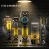 LQT Luxury 5-in-1 Professional Men's Barber Kit - Wireless Clippers, High Quality Trimmer, Carving Hair Clipper, Electric Shaver, Nose Hair Trimmer, Cordless LED Display, USB Rechargeable Fade Grooming Kit, Adjustable Facial Groomer, Dad Gift, All-In-One