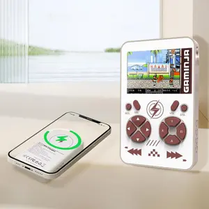 GAMINJA Pocket Mobile Power Handheld Game Console, Portable Retro Game Console Outside Entertainment Charging Player, 2.4-inch Color Screen Game Console, Rechargeable Digital Game Products