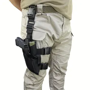1 Classic Black Nylon Leg Holster, Suitable for Right-Handed Gun, with Buckle Closure - Adjustable Thigh Gun Bag, Suitable for Easter, Independence Day, Christmas, and Halloween
