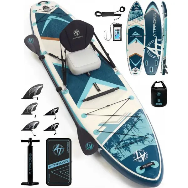 [DealsForYouDays] Inflatable Stand Up Boards 12'x36", Industrial-Grade PVC Blow Up SUP, Kayak-Style Cruiser for Beginners & Families with Inflatable Seat & All-Inclusive Accessory Kit, Blow Up Paddle Board, Stand Up Paddleboard, Paddle Board Inflatable