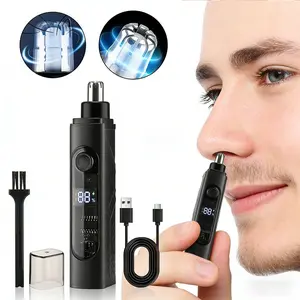 Electric Nose Hair Trimmer Stainless Steel Head No Pulling Unisex Facial Cleaning Trimming Set, High Quality Trimmer, Essential Grooming Tool