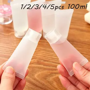 Refillable Empty Tube Bottle, Cosmetic Container with Screw Cap, Lotion Shower Gel Shampoo Cream Holder, Travel Sample Packaging
