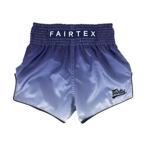 Fairtex BS1905 Blue Fade Slim Cut Muay Thai Boxing Short