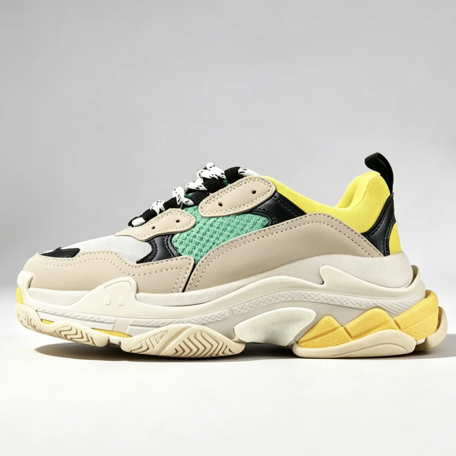 trendy vintage multiple colors dad shoes size 36-45 men‘s and women's triple s height increasing sneakers designer casual color blocked comples 6 layers thick sole trainers