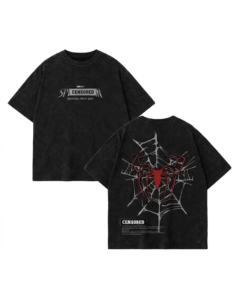 Ver 28 Spidey Inspired Oversized Red Graphic T-Shirt, Vintage Movie Actor Fan Tee, The Peter Shirt, Y2K Comic Style Streetwear Top, Red Cotton Unisex Tee, Retro Superhero Inspired Shirt, Gift for Movie Fans