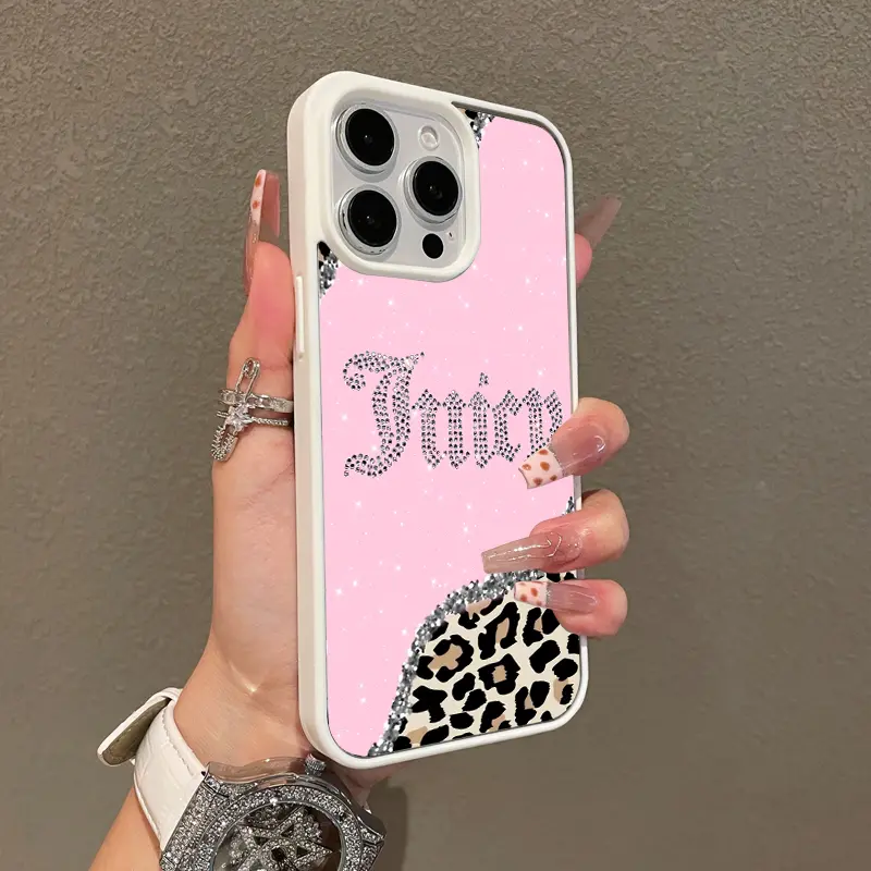 Magnetic Silicone Smartphone Casing for iPhone 17/16 E Pro Max/15 Plus/14/13/12/11/XS/XR, Girly Juicy Pink Leopard Accessories with Shockproof, Scratch Resistance Protection