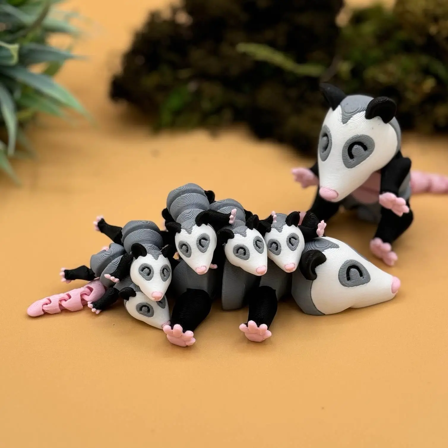 3D Printed Opossum Adult and/or Baby Mini Figures