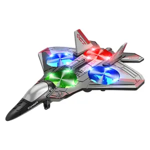 Remote-controlled foam fighter jet, crash-resistant, obstacle-avoiding quadcopter, children's airplane model toy