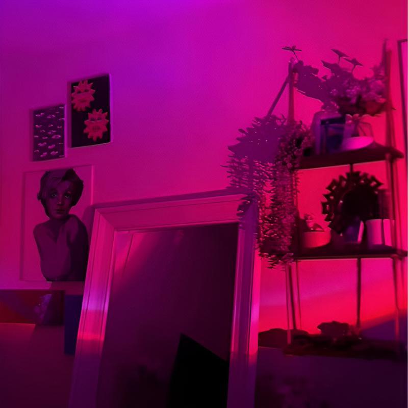 Fall Sunset Lamp Projector Light 180° Adjustable Sunset Mood Lamp, 4 Modes, Remote Control RGB Ambient Night Light for Bedroom, Gaming Room, Live Streaming Photography & Parties home wall decor party live streaming Halloween