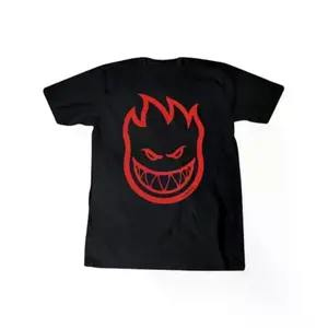 Spitfire Bighead Skateboard T-Shirt - Black & Red [Large]