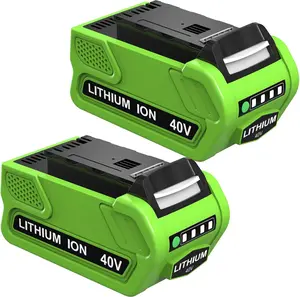 Long-Runtime tool essentials 8000mAh Replacement Battery for Greenworks 40V – Compatible with 29472, 25322 & G-MAX Tools (Green)