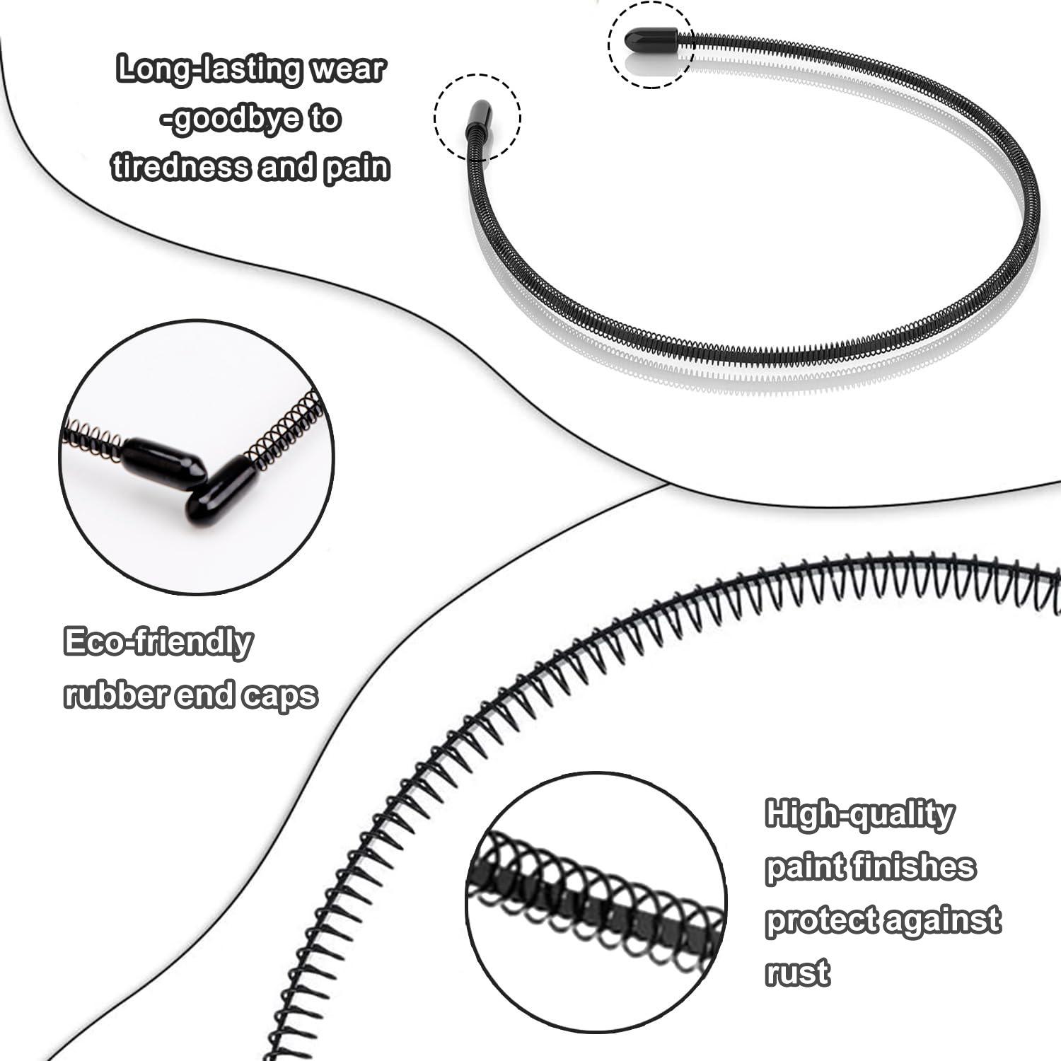 11pcs Elastic Headbands&Hair Bands Set,Metal Headbands for Men and Women,Wavy Adjustable Wire Hair Bands, Unisex Non-Slip Elastic Headband for Workout, Face Washing, Curly Hair & Daily Use#SummerWins