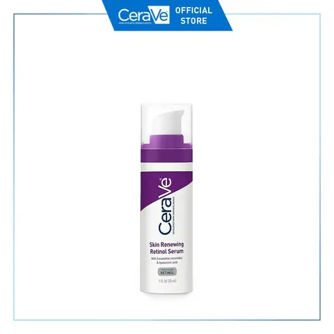CeraVe Skin Renewing Gentle Facial Serum, Encapsulated Retinol, Fragrance-Free, Hyaluronic Acid-Infused, Smooth Texture, Suitable for All Skin Types