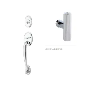 Emtek 4400ACEKN Dummy , Saratoga Tub Entry , The Ace Knurled Knob