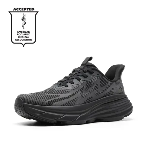 ALLSWIFIT Men's Hands-Free Slip-On Rubber Walking Mesh Shoes - Non-Slip, Cushioned, Breathable Sports Leisure Shoes with Ankle Sprain Guard (Training, Versatile Use; Father's Day Gifts, Travel Essentials)