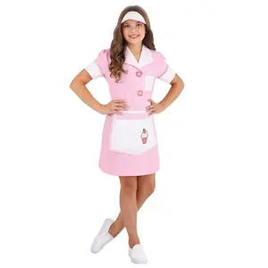 Girl's 50s Diner Waitress Costume