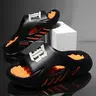Men's Cloud Slipper Walking Shoes - Thick-Cushioned EVA Footwear, Non-Slip Massage Breathable Flexible Minimalist Gothic B Slides, Comfortable Platform Outdoor Sports Slippers for Summer Beach Recovery Use