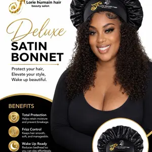 Women's Luxury Satin Bonnet - Adjustable Sleep Cap for Hair Protection