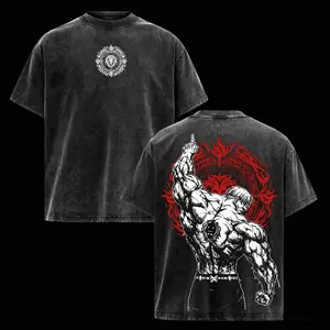 Escanor The One T-Shirt – Vintage Washed Seven Deadly Sins Lion Sin of Pride Anime Graphic Tee, Noon Power Gym Aesthetic Print, Oversized Soft Cotton Streetwear, Unisex Casual Apparel, Gift for Anime Fans white soulja boy outfit 67 christian clothing