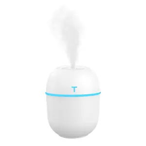 Colorful Cool Mini Humidifier, USB Personal Desktop Humidifier for Car, Office Room, Bedroom,Etc. Auto Shut-Off, 2 Mist Modes, Super Quiet. (White) HHG Direct