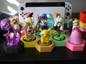 3D Printed Hand-made Magnetic Attachable Figure Display Stands with Multi-colors and Tiers