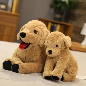 Cute Dog Plush Toy Lifelike Labrador Puppy Soft Doll Stuffed Reallife Animal Lying Position Dog Pillow Kids Toys Birthday Gift