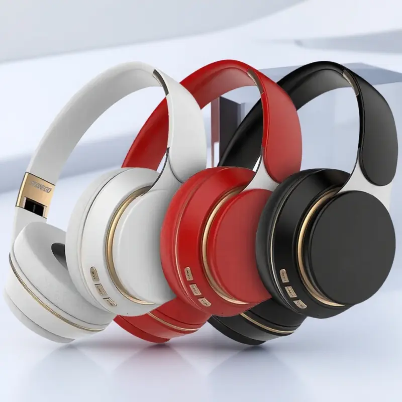 Foldable Wireless Bluetooth Headphones with Active Noise Canceling HiFi Sound Deep Bass HD Mic Soft Leather Earpads Comfortable for Sports Travel Home Office Music Lovers Gift Long Battery Life Lightweight